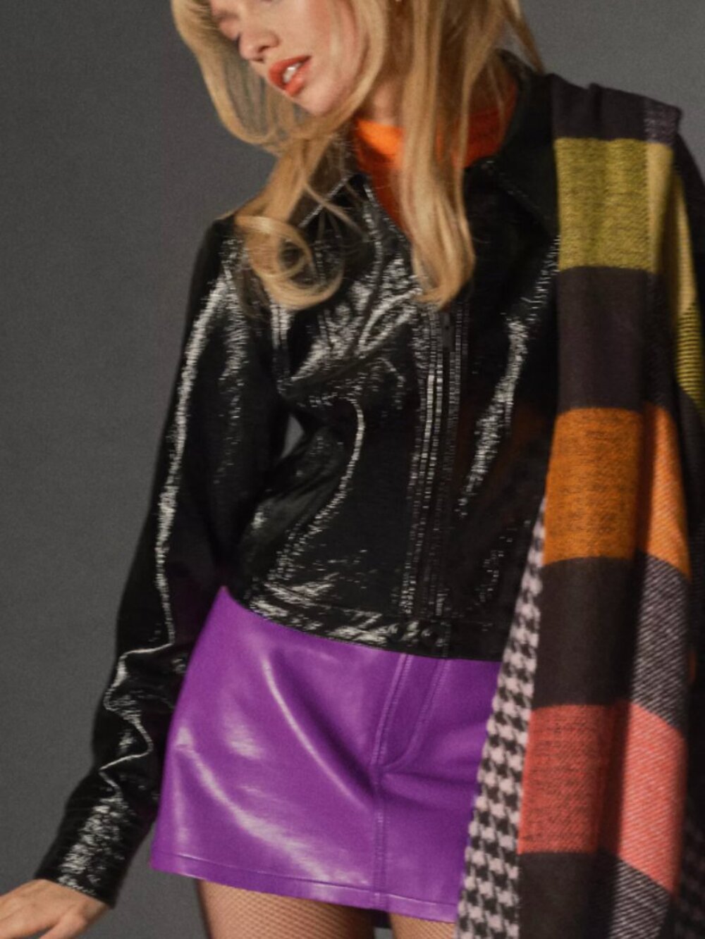 💜 AGOLDE Recycled Leather Liv Mini Skirt 💜